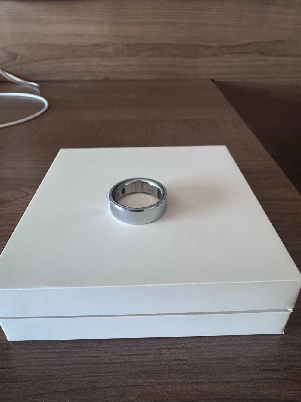Oura Silver Titanium Smart Ring with Polished Finish